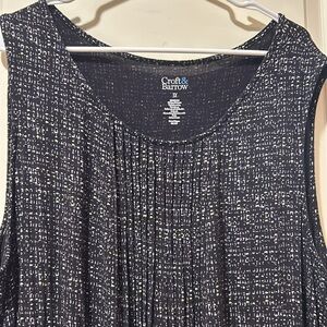 Croft & Barrow womens sleeveless pattern midi dress rayon spandex blend size 3X
